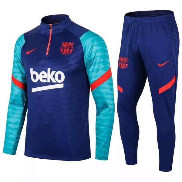 Survetement Football Barcelone 2021-22 Bleu Vert Rouge